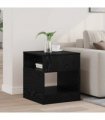 vidaXL End Table Black Oak 40.5 x 40 x 45 cm Engineered Wood