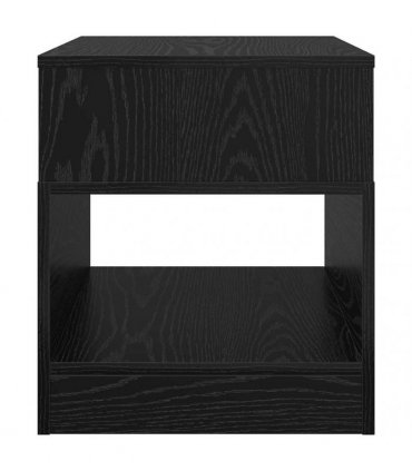 vidaXL End Table Black Oak 40.5 x 40 x 45 cm Engineered Wood