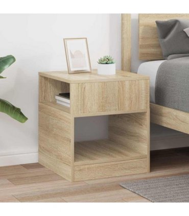 vidaXL End Table Sonoma Oak 40.5 x 40 x 45 cm Engineered Wood