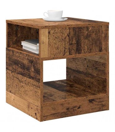 vidaXL End Table 2 pcs Old Wood 40.5 x 40 x 45 cm Engineered Wood