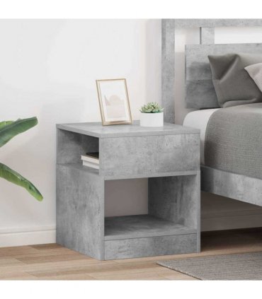 vidaXL End Table 2 pcs Concrete Grey 40.5 x 40 x 45 cm Engineered Wood