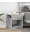vidaXL End Table 2 pcs Concrete Grey 40.5 x 40 x 45 cm Engineered Wood
