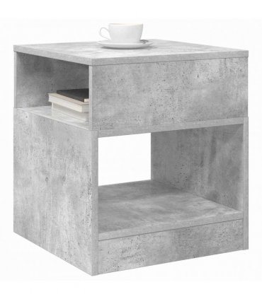 vidaXL End Table 2 pcs Concrete Grey 40.5 x 40 x 45 cm Engineered Wood