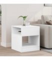 vidaXL End Table White 40.5 x 40 x 45 cm Engineered Wood