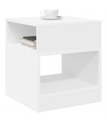 vidaXL End Table White 40.5 x 40 x 45 cm Engineered Wood