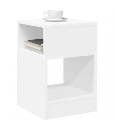 vidaXL End Table White 30.5 x 30 x 45 cm Engineered Wood