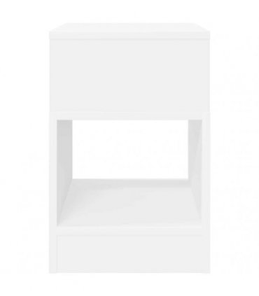vidaXL End Table White 30.5 x 30 x 45 cm Engineered Wood
