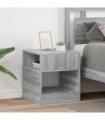 vidaXL End Table 2 pcs Grey Sonoma 40.5 x 40 x 45 cm Engineered Wood