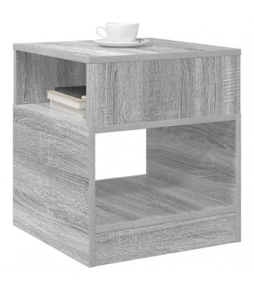 vidaXL End Table 2 pcs Grey Sonoma 40.5 x 40 x 45 cm Engineered Wood