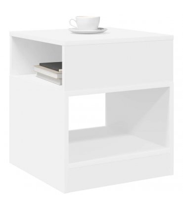 vidaXL End Table 2 pcs White 40.5 x 40 x 45 cm Engineered Wood