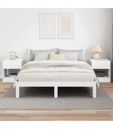 vidaXL End Table 2 pcs White 40.5 x 40 x 45 cm Engineered Wood