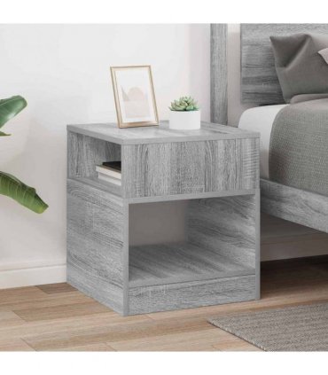 vidaXL End Table Grey Sonoma 40.5 x 40 x 45 cm Engineered Wood