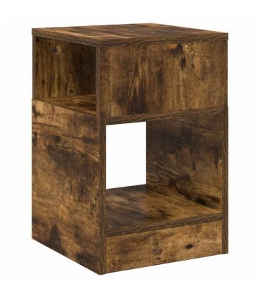 vidaXL End Table Smoked Oak 30.5 x 30 x 45 cm Engineered Wood