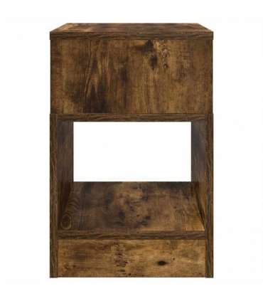 vidaXL End Table Smoked Oak 30.5 x 30 x 45 cm Engineered Wood
