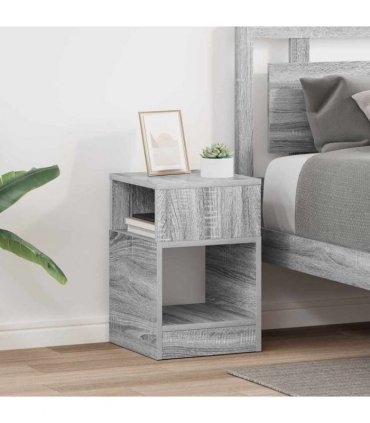 vidaXL End Table 2 pcs Grey Sonoma 30.5 x 30 x 45 cm Engineered Wood