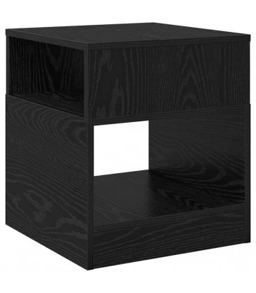 vidaXL End Table 2 pcs Black Oak 40.5 x 40 x 45 cm Engineered Wood