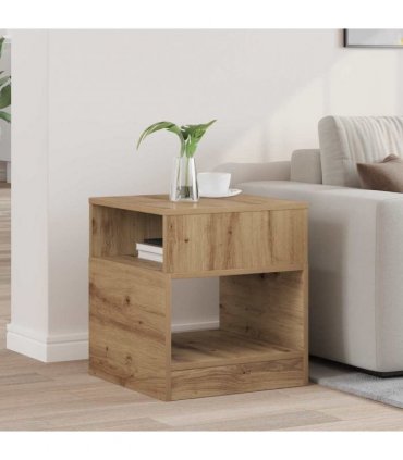 vidaXL End Table Artisan Oak 40.5 x 40 x 45 cm Engineered Wood