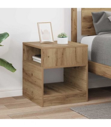 vidaXL End Table Artisan Oak 40.5 x 40 x 45 cm Engineered Wood