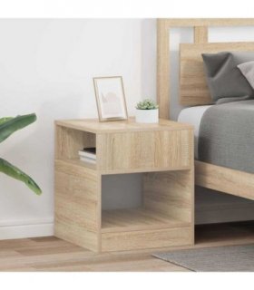 vidaXL End Table 2 pcs Sonoma Oak 40.5 x 40 x 45 cm Engineered Wood