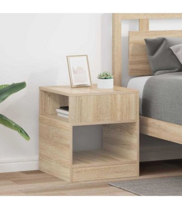 vidaXL End Table 2 pcs Sonoma Oak 40.5 x 40 x 45 cm Engineered Wood