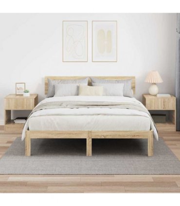 vidaXL End Table 2 pcs Sonoma Oak 40.5 x 40 x 45 cm Engineered Wood