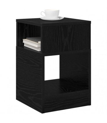 vidaXL End Table 2 pcs Black Oak 30.5 x 30 x 45 cm Engineered Wood