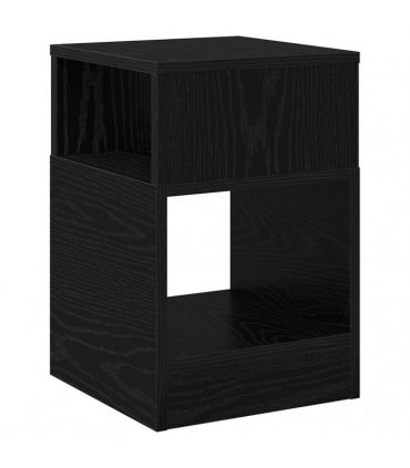 vidaXL End Table 2 pcs Black Oak 30.5 x 30 x 45 cm Engineered Wood