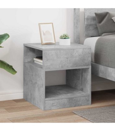 vidaXL End Table Concrete Grey 40.5 x 40 x 45 cm Engineered Wood