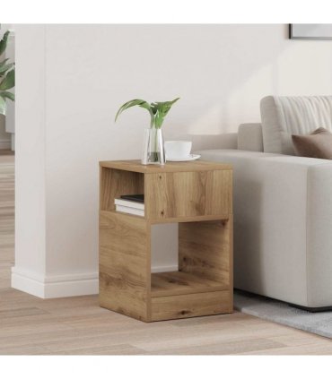 vidaXL End Table Artisan Oak 30.5 x 30 x 45 cm Engineered Wood