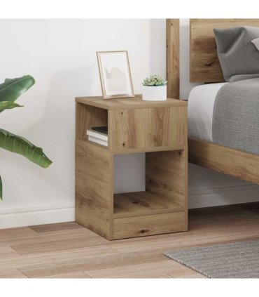 vidaXL End Table Artisan Oak 30.5 x 30 x 45 cm Engineered Wood