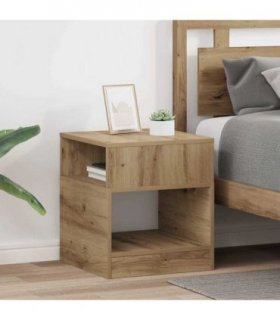 vidaXL End Table 2 pcs Artisan Oak 40.5 x 40 x 45 cm Engineered Wood