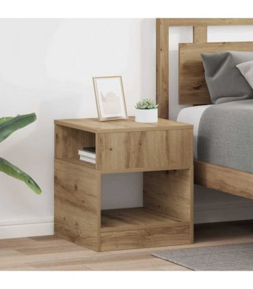 vidaXL End Table 2 pcs Artisan Oak 40.5 x 40 x 45 cm Engineered Wood
