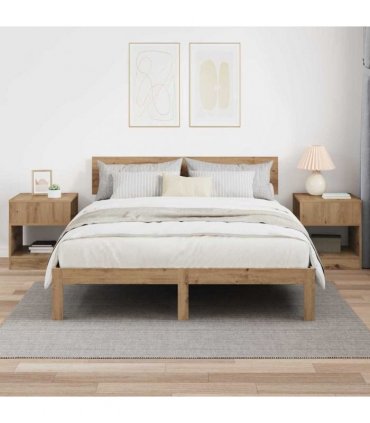 vidaXL End Table 2 pcs Artisan Oak 40.5 x 40 x 45 cm Engineered Wood