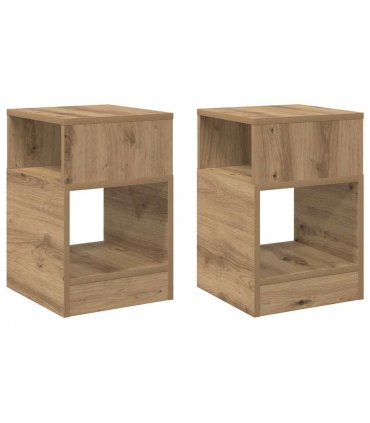 vidaXL End Table 2 pcs Artisan Oak 30.5 x 30 x 45 cm Engineered Wood