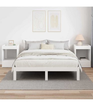 vidaXL End Table 2 pcs White 40 x 40 x 56 cm Engineered Wood