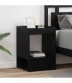 vidaXL End Table 2 pcs Black Oak 40 x 40 x 56 cm Engineered Wood