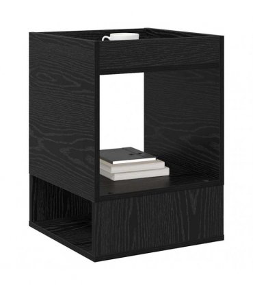 vidaXL End Table 2 pcs Black Oak 40 x 40 x 56 cm Engineered Wood