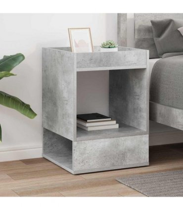 vidaXL End Table Concrete Grey 40 x 40 x 56 cm Engineered Wood