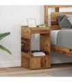 vidaXL End Table 2 pcs Old Wood 30 x 30 x 56 cm Engineered Wood