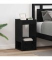 vidaXL End Table 2 pcs Black Oak 30 x 30 x 56 cm Engineered Wood