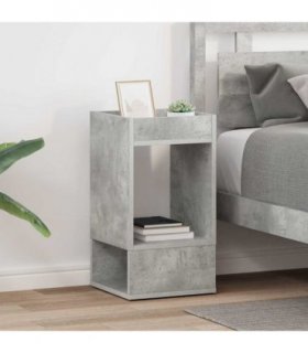 vidaXL End Table 2 pcs Concrete Grey 30 x 30 x 56 cm Engineered Wood