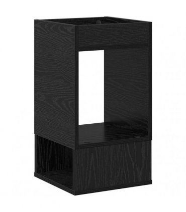 vidaXL End Table Black Oak 30 x 30 x 56 cm Engineered Wood