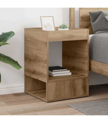 vidaXL End Table Artisan Oak 40 x 40 x 56 cm Engineered Wood