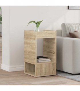 vidaXL End Table Sonoma Oak 30 x 30 x 56 cm Engineered Wood