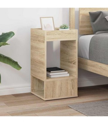 vidaXL End Table Sonoma Oak 30 x 30 x 56 cm Engineered Wood