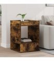 vidaXL End Table Smoked Oak 40 x 40 x 56 cm Engineered Wood