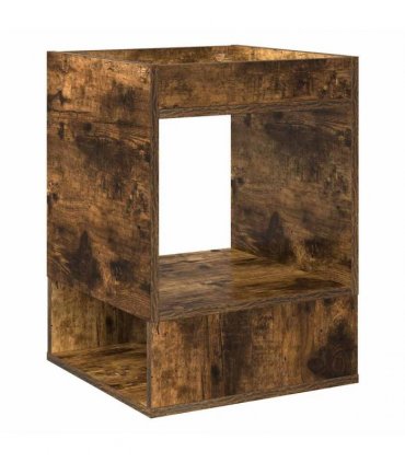 vidaXL End Table Smoked Oak 40 x 40 x 56 cm Engineered Wood