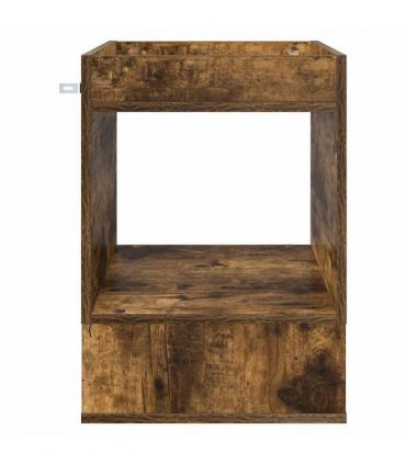 vidaXL End Table Smoked Oak 40 x 40 x 56 cm Engineered Wood