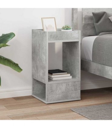 vidaXL End Table Concrete Grey 30 x 30 x 56 cm Engineered Wood
