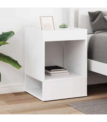 vidaXL End Table White 40 x 40 x 56 cm Engineered Wood
